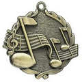 Medal, "Music" - 1 3/4" Wreath Edging